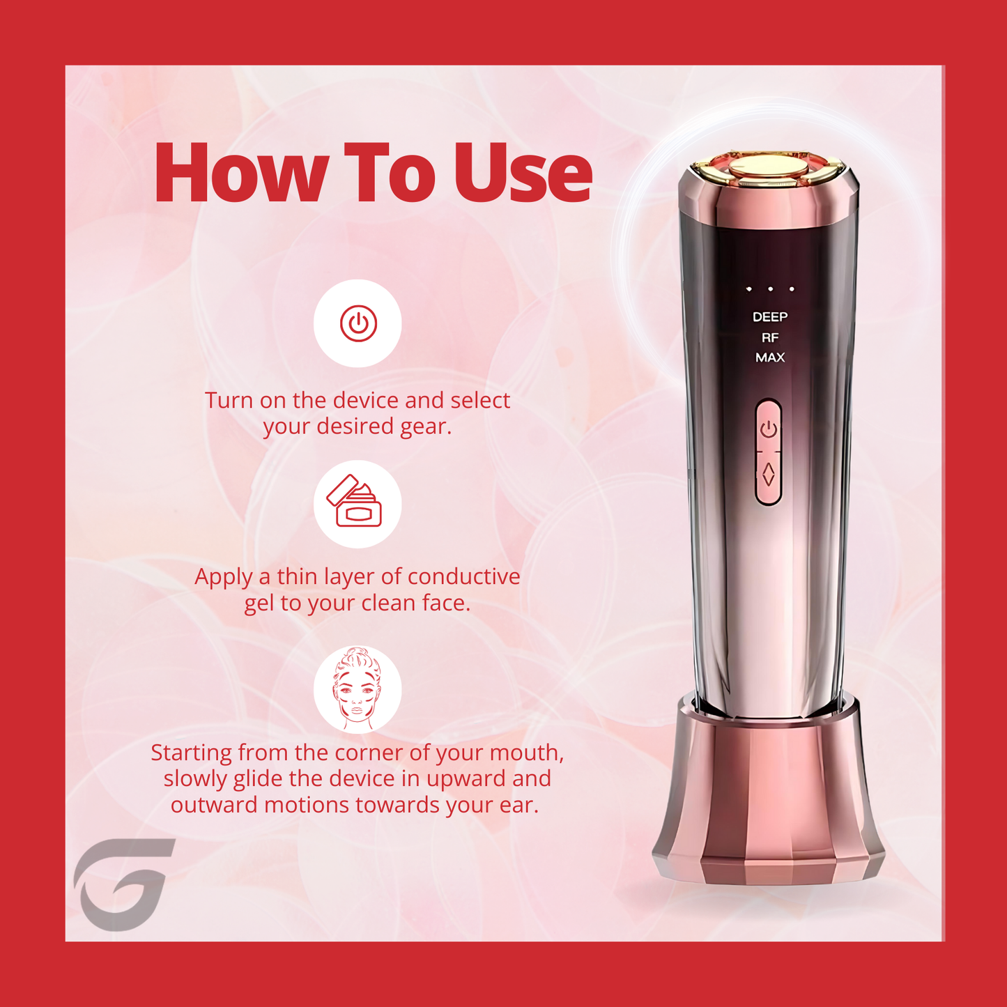 Glowera Ultrasonic Diamond Skin Care Wand