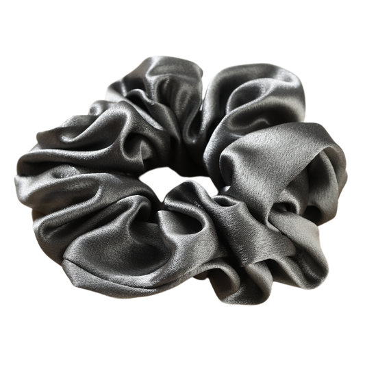 Roserel Mulberry Silk Charcoal Midnight Scrunchie