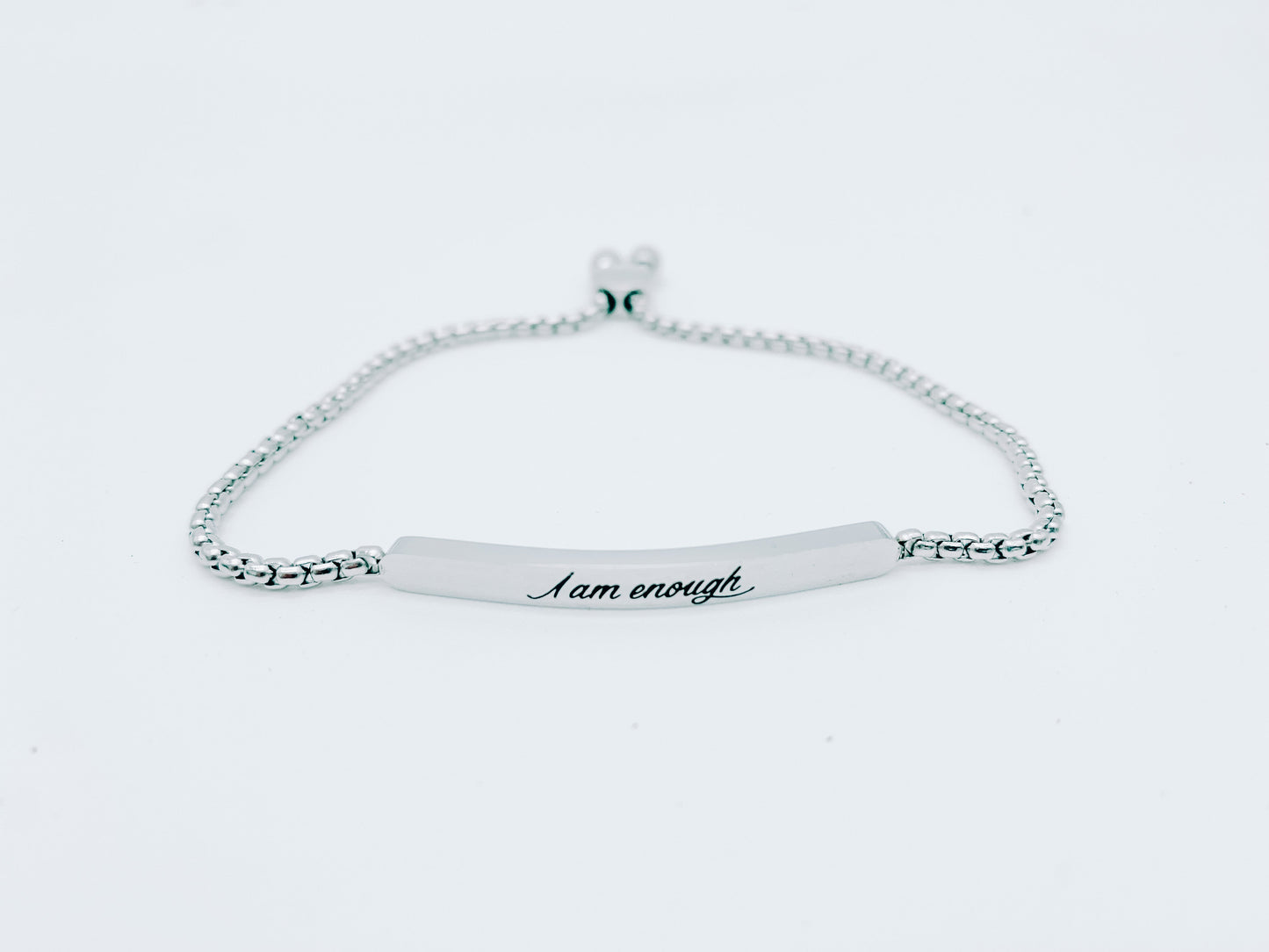 "I am Enough" Bar Bracelet