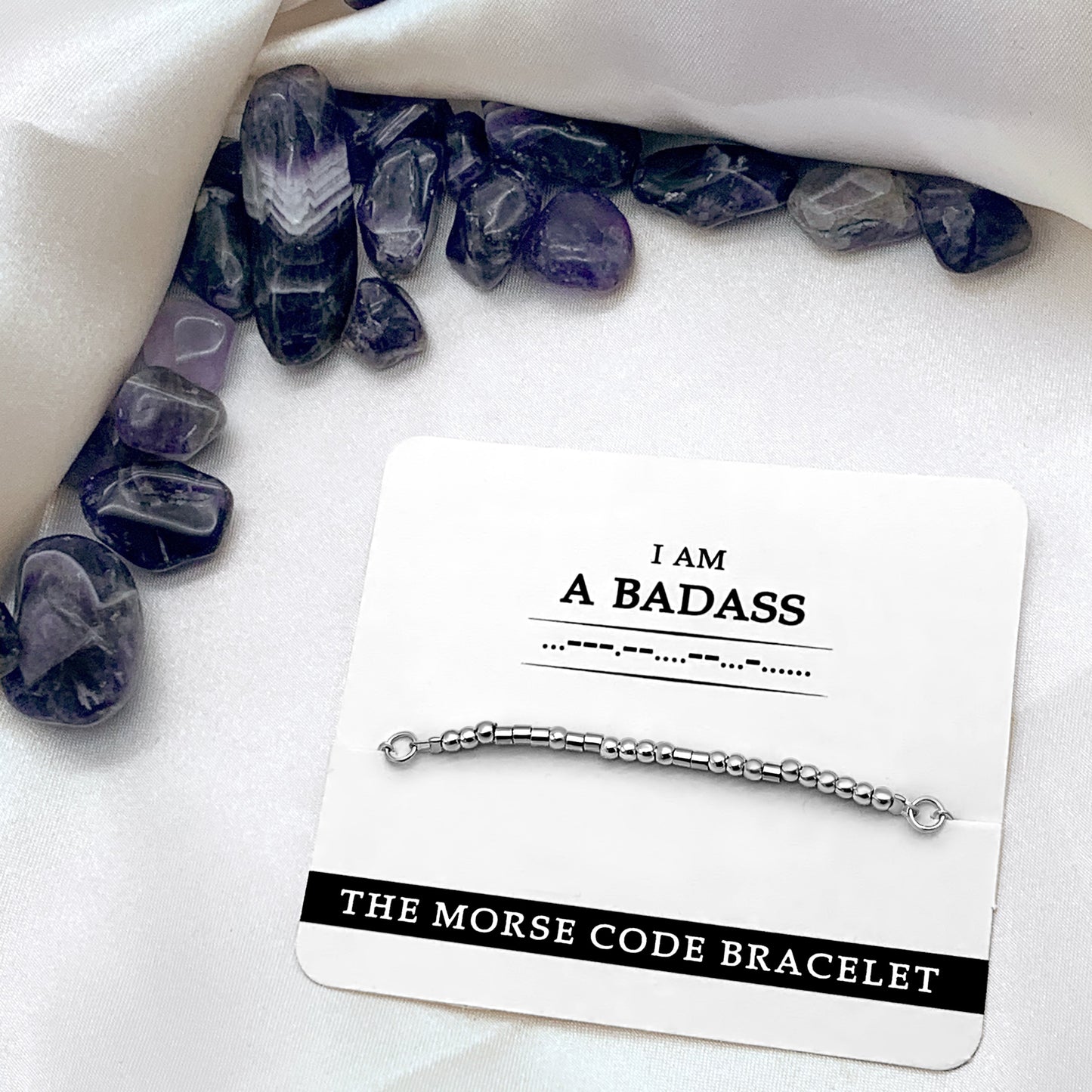 Morse Code "I am Badass"  Bracelet