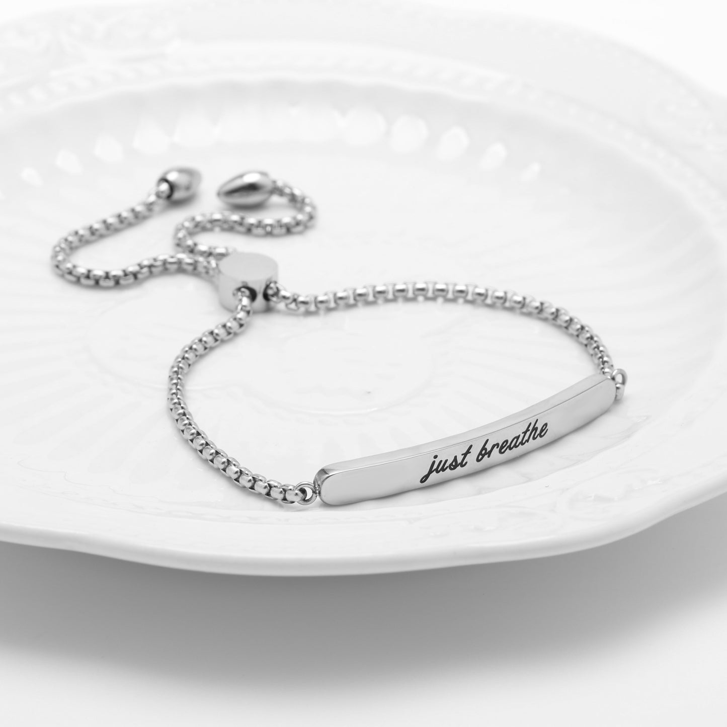 Just Breathe Bar Bracelet