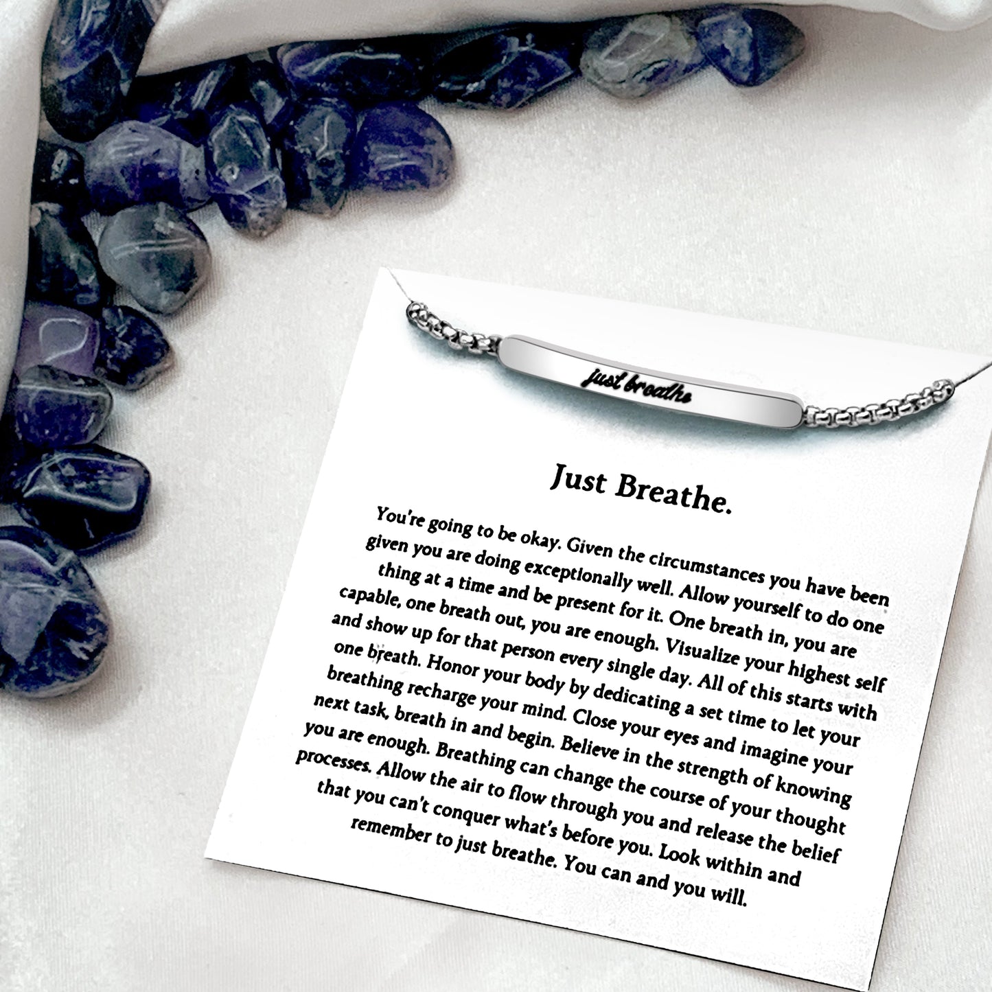 Just Breathe Bar Bracelet