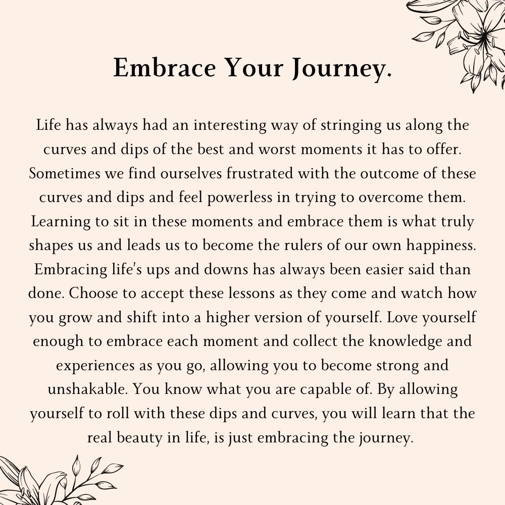 "Embrace Your Journey" Bracelet