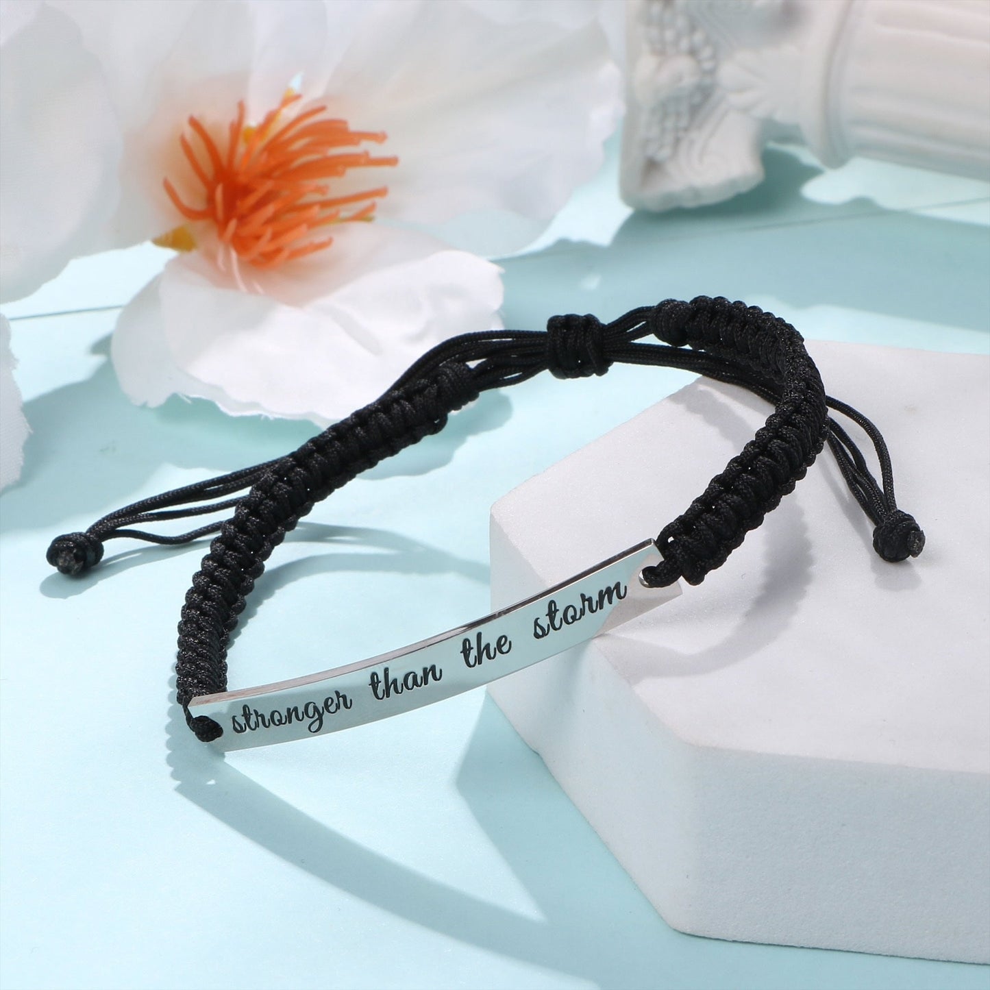 Stronger Than The Storm - Woven Bracelet