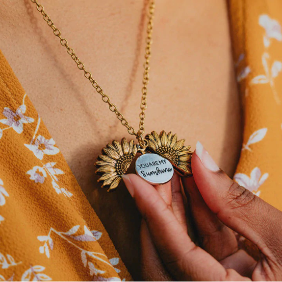 "You Are My Sunshine" - Sunflower Necklace