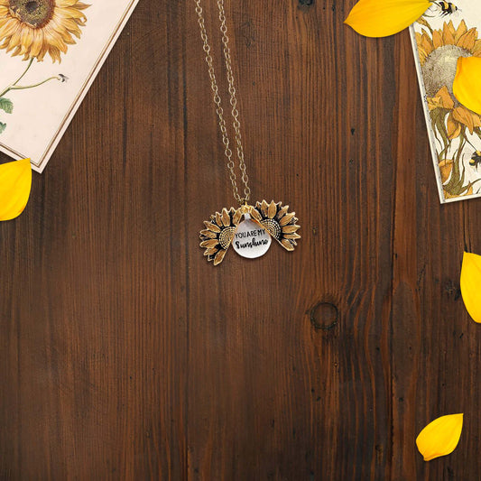 "You Are My Sunshine" - Sunflower Necklace