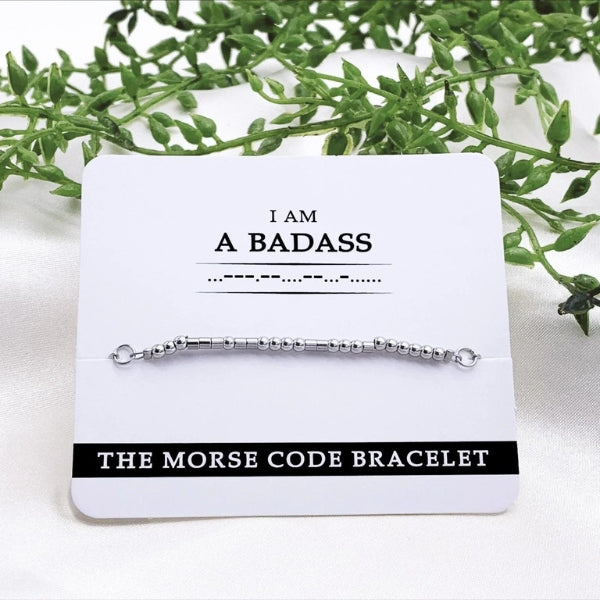 Morse Code "I am Badass"  Bracelet