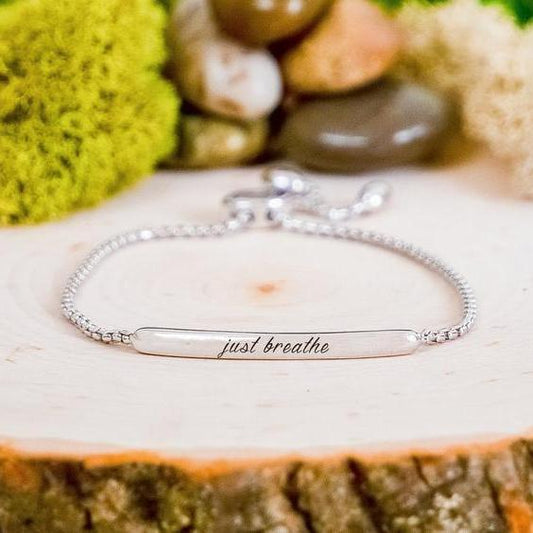 Just Breathe Bar Bracelet