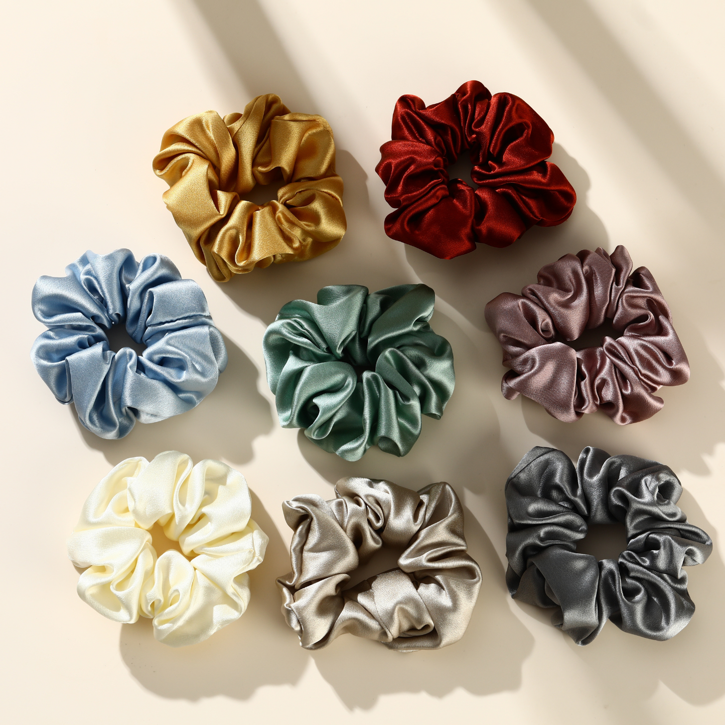 Roserel Mulberry Silk Emerald Night Scrunchie 3 Pack